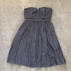 J. Crew strapless chiffon gray dress size 2